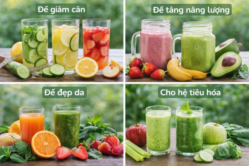 Cách chọn đồ uống theo mục têu