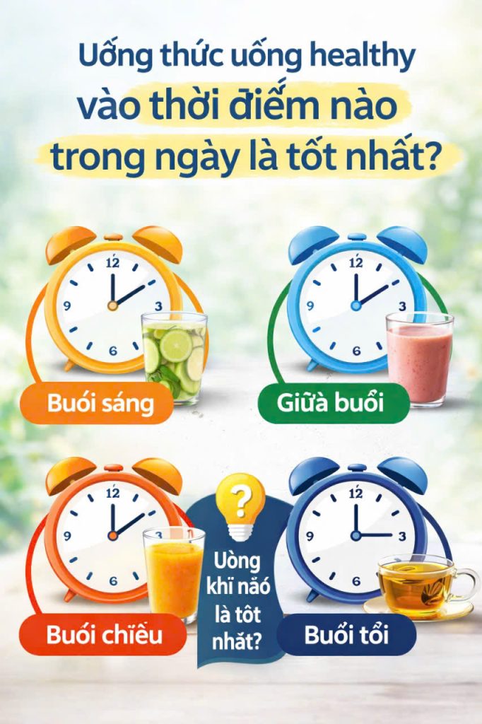 Thời điểm thích hợp để dùng đồ uống healthy