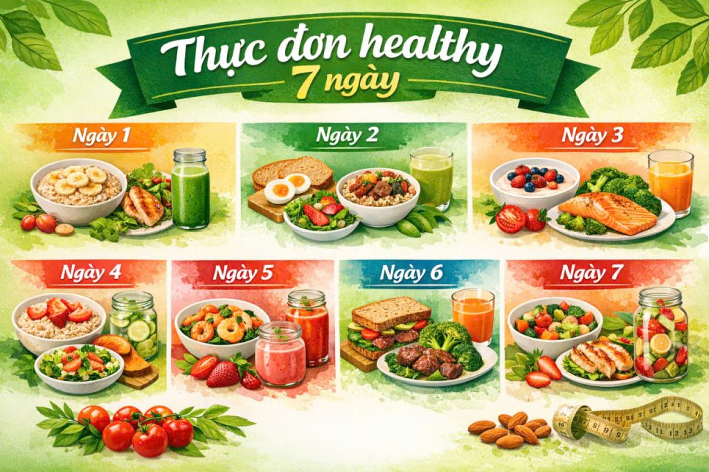 Thực đơn healthy 7 ngày