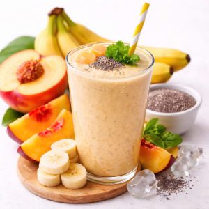 Smoothie chuối đào