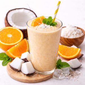 Smoothie cam sữa dừa