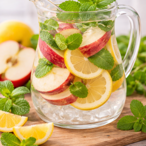 Detox táo, chanh, bạc hà